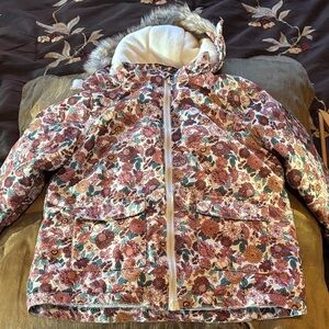 H&M Floral Kids Puffer Jacket - Multicolor